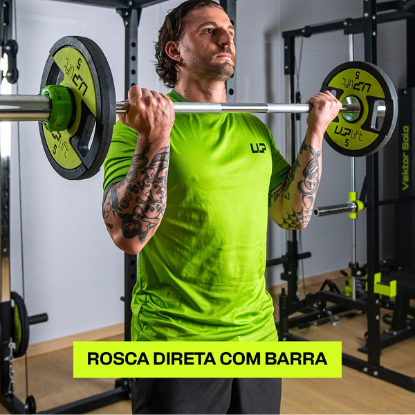 Barra Olímpica Cromada Academia 1,2M