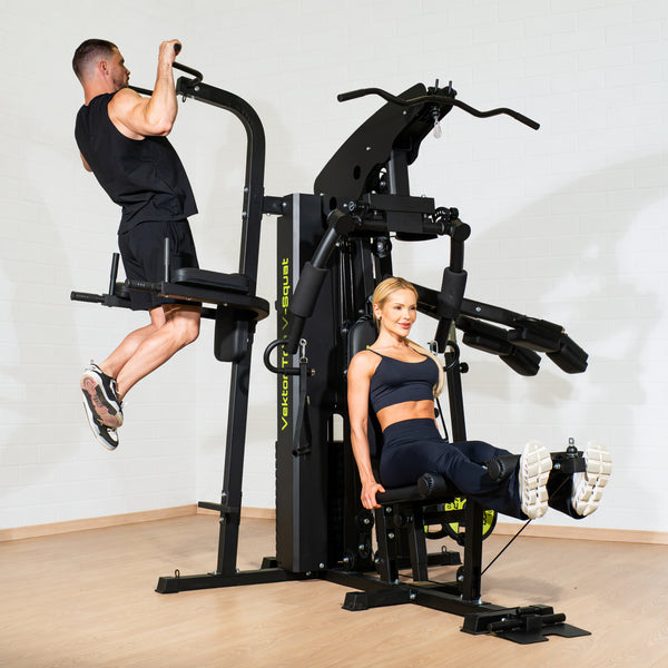 Estação de Musculação 85kg 25 em 1 Vektor Trio V-Squat UPLIFT