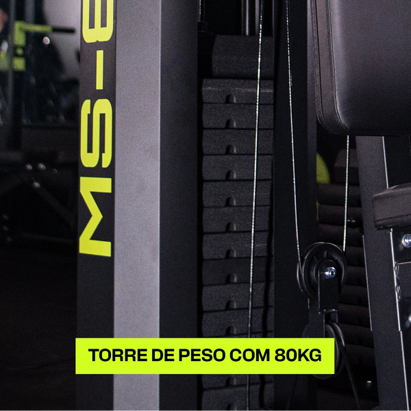 Estação De Musculação 80kg 10 em 1 MS-8000 UPLIFT