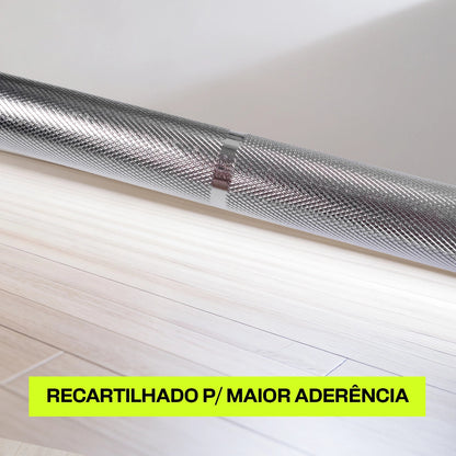 Barra Olímpica Cromada Academia 1,8M