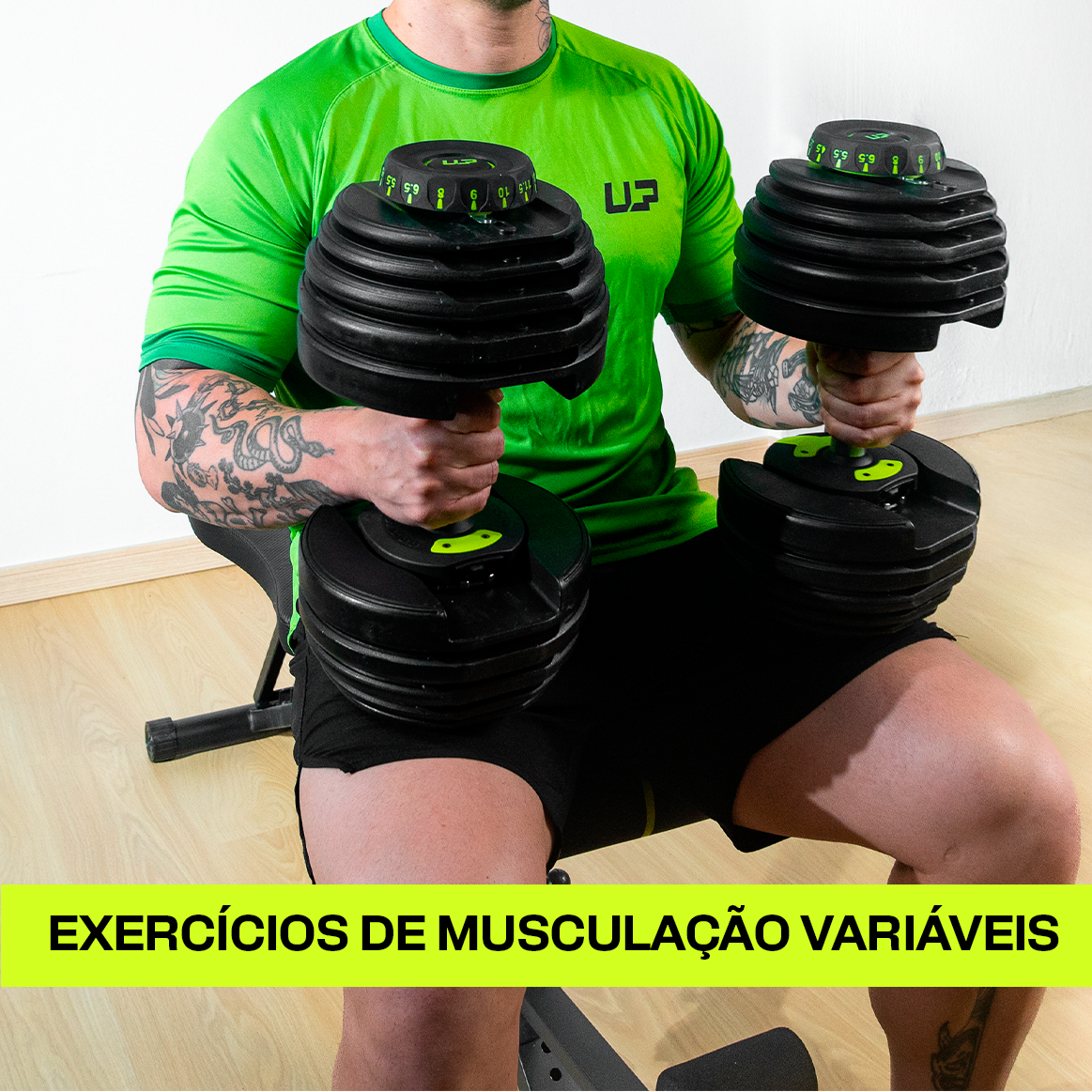 Par Halter Ajustável 24kg + Suporte UPLIFT