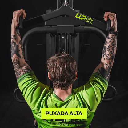 Kit 5 Puxadores Anatômicos c/ Suporte Academia Revestido 16mm UPLIFT