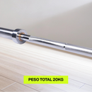 Barra Olímpica Cromada Academia 2,2M 20KG 400kg