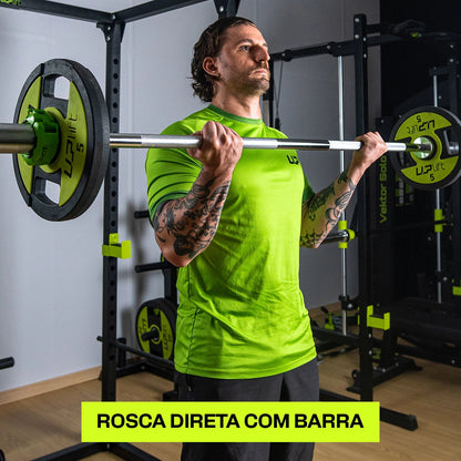 Barra Olímpica Cromada Academia 2,2M 20KG 600kg