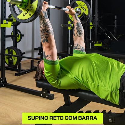 Barra Olímpica Cromada Academia 1,2M