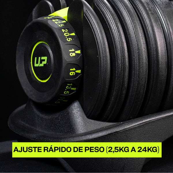 Par Halter Ajustável 24kg + Suporte UPLIFT