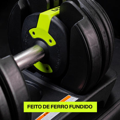 Kit Banco AB1200 + Par Halteres Ajustaveis até 24kg Com Suporte