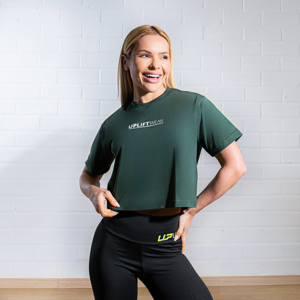 Cropped Brand Feminino Verde | UPLIFT
