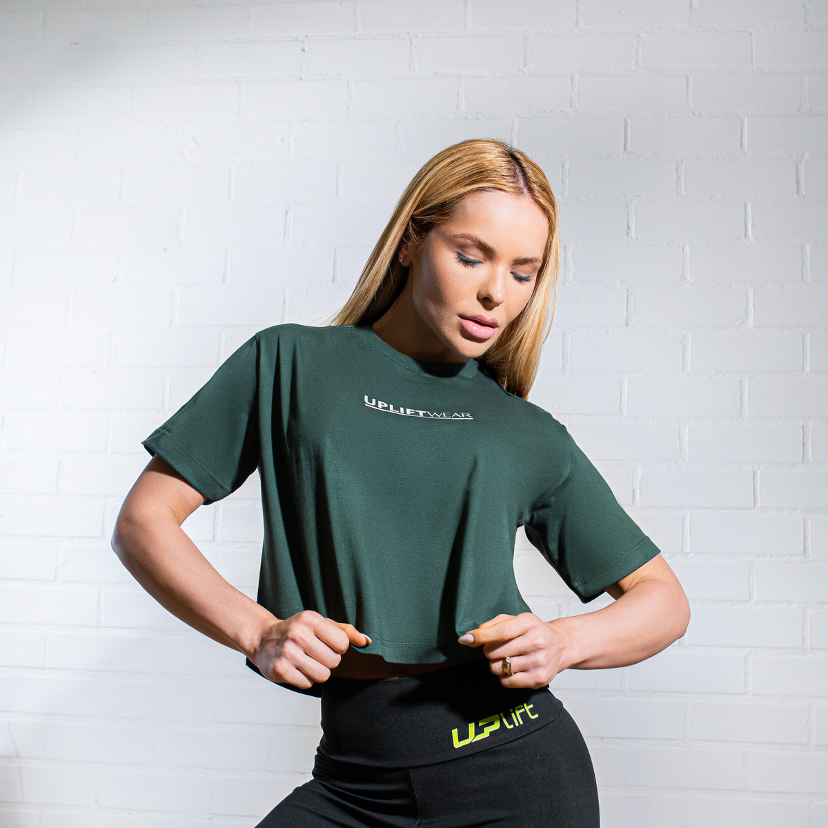 Cropped Brand Feminino Verde | UPLIFT