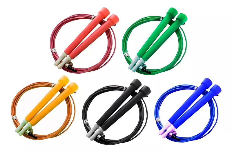 10x Corda Pular Aço Crossfit 3m Rolamento Speed Profissional