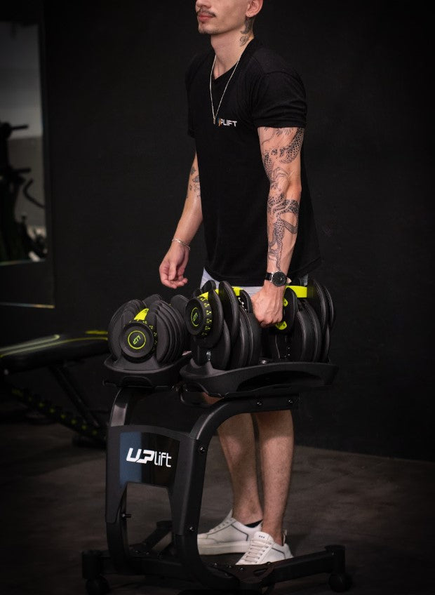 Par Halter Ajustável 24kg + Suporte UPLIFT