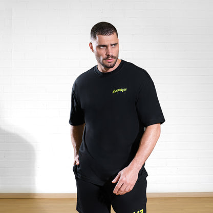 Camiseta Oversized Signature Masculina Preta | UPLIFT