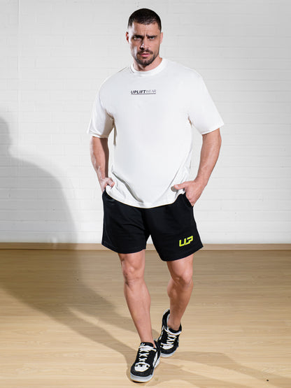 Camiseta Oversized Brand Masculina Branca | UPLIFT