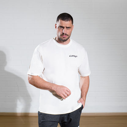 Camiseta Oversized Signature Masculina Branca | UPLIFT