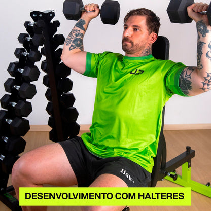 Kit Halteres Sextavados 1 a 10kg Par com Suporte