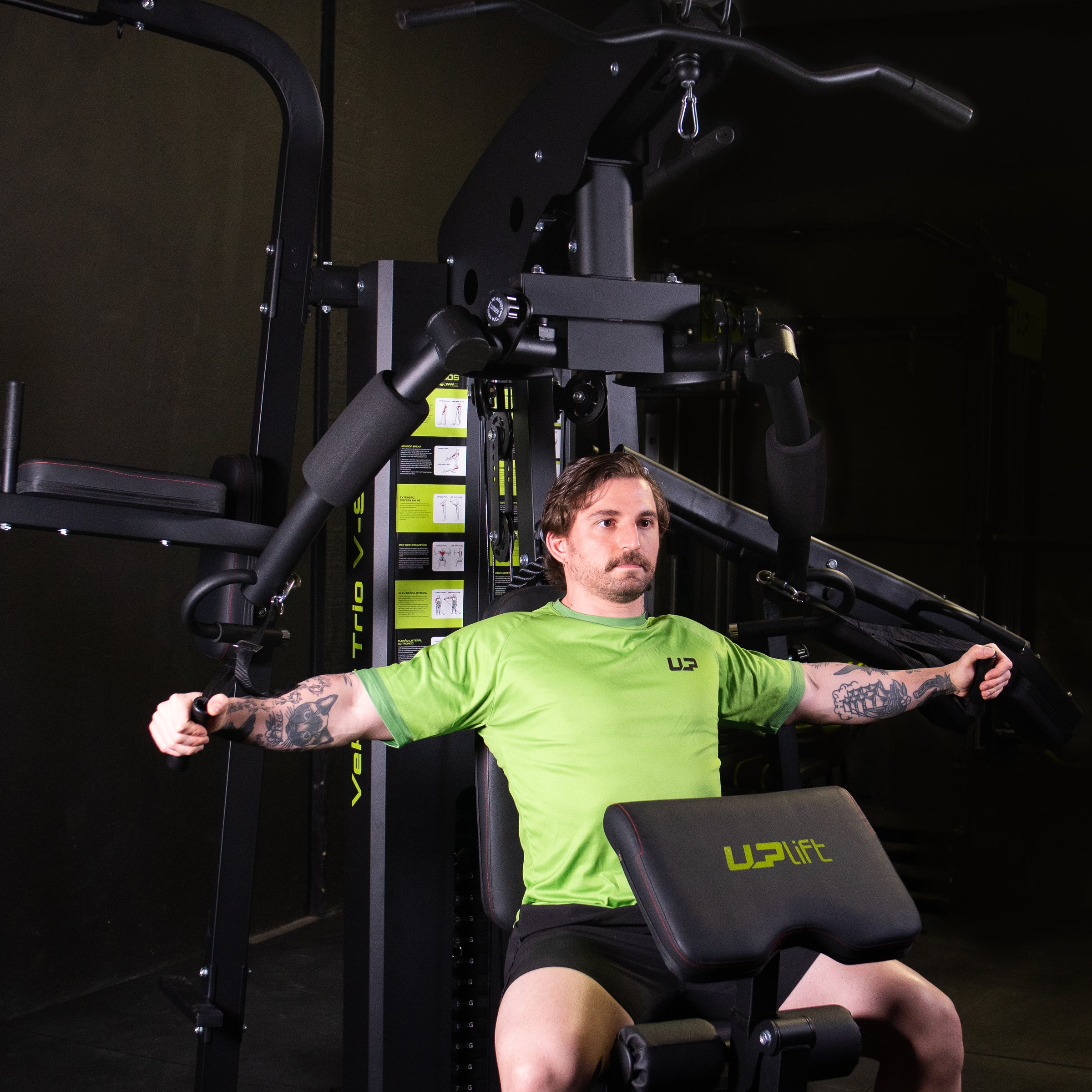 Estação de Musculação 85kg 25 em 1 Vektor Trio V-Squat UPLIFT