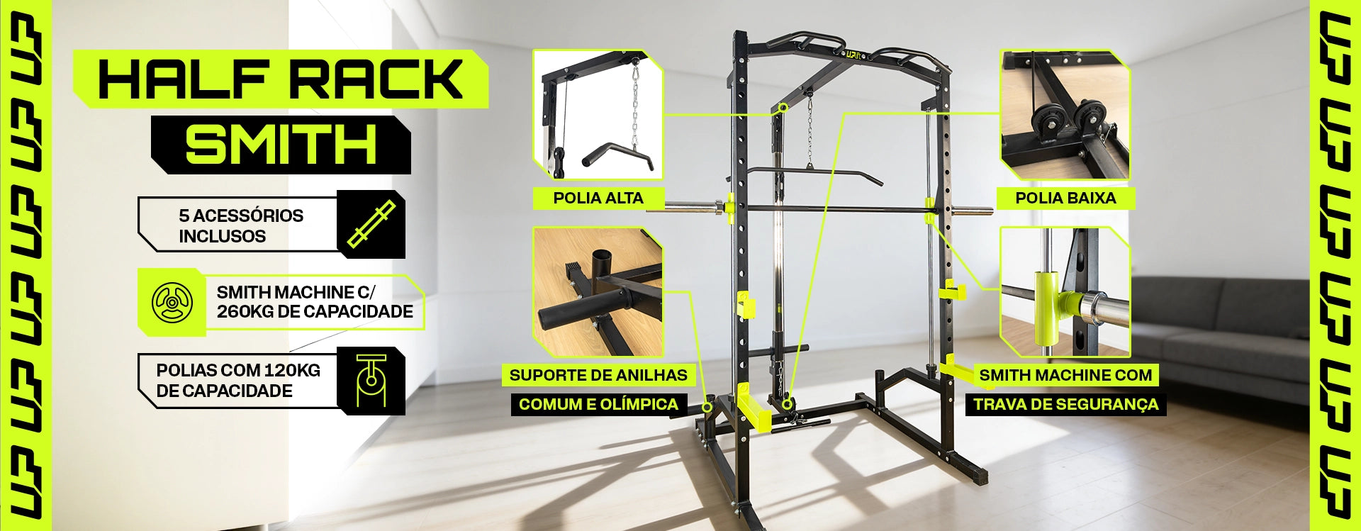 Mono Cross Smith Rack 8 em 1 UPLIFT