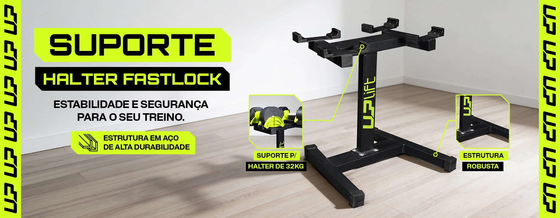 Suporte Par de Halteres Ajustaveis Fastlock 32Kg Uplift