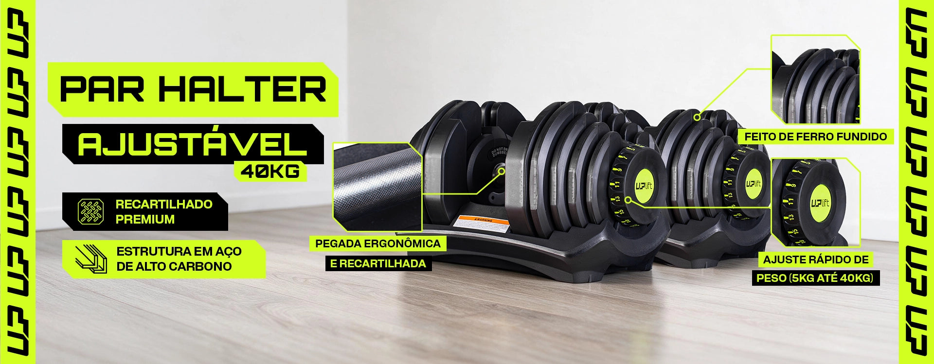 Par Halter Ajustável 40kg UPLIFT