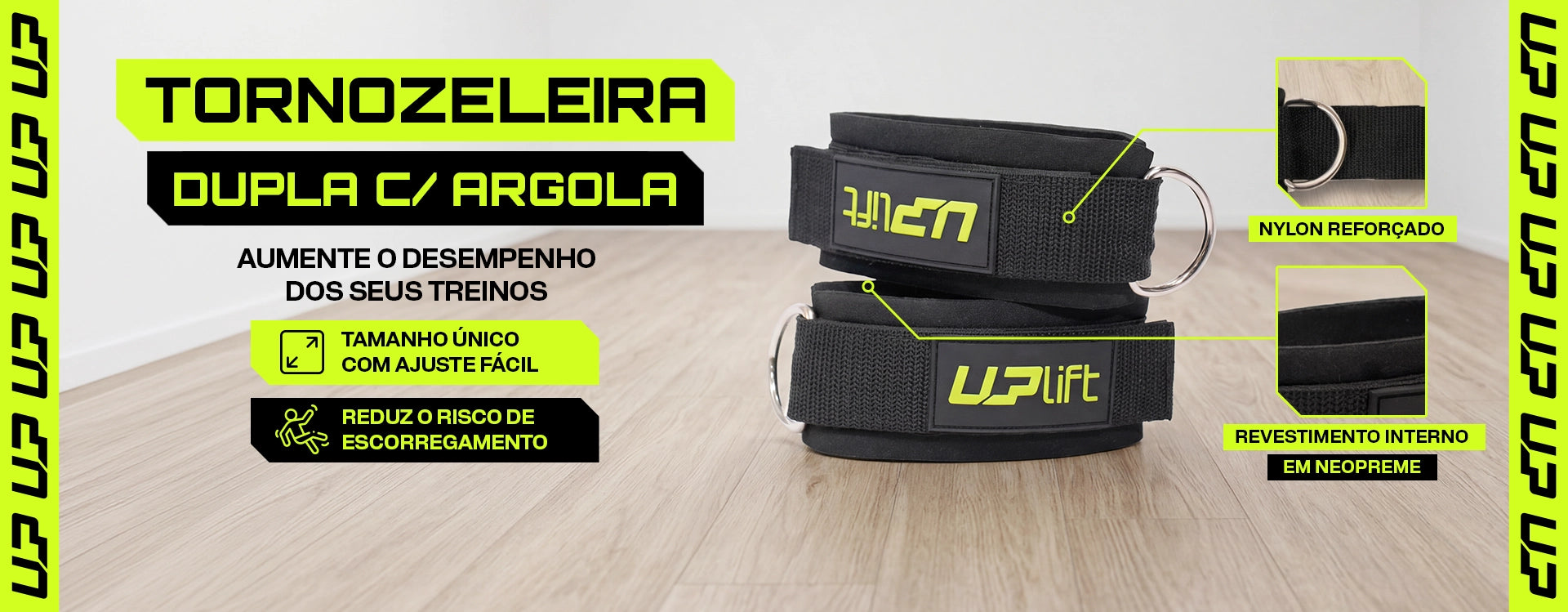 Par Tornozeleira Caneleira para Glúteos UPLIFT