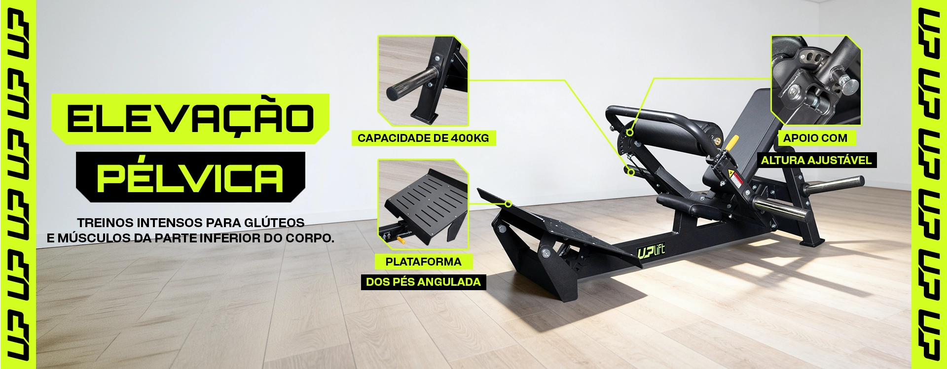 Máquina de Elevação Pélvica Articulada UPLIFT