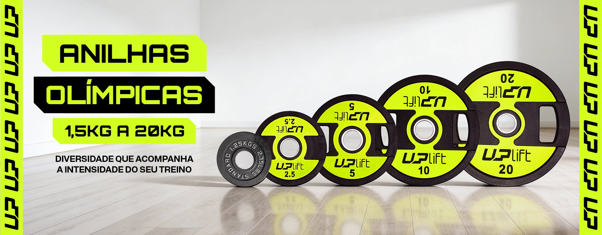 Anilhas Olímpicas SPORT UPLIFT - 1 a 20 kg