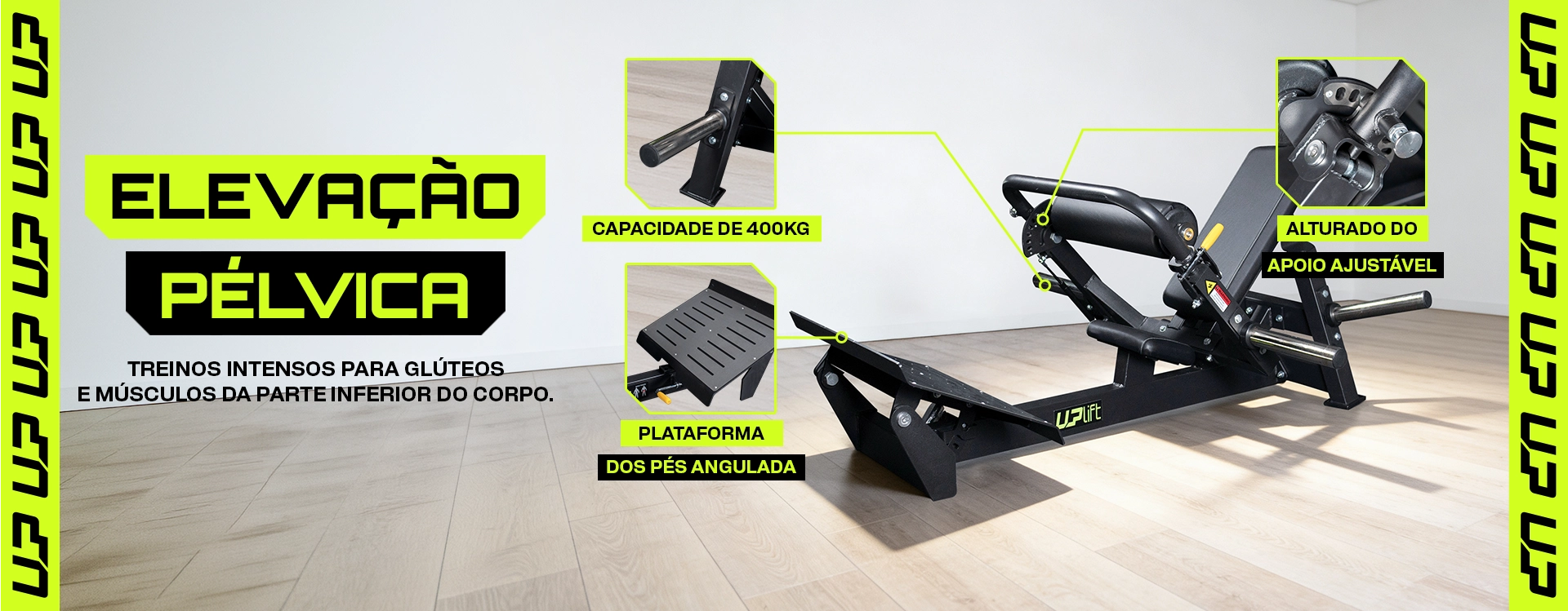 Máquina de Elevação Pélvica Articulada UPLIFT