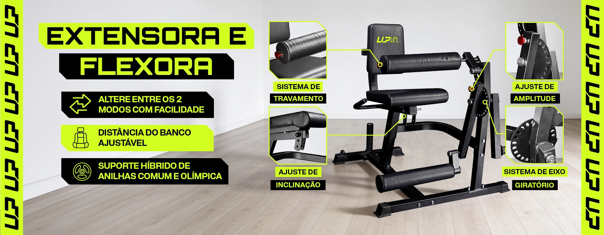 Cadeira Extensora e Flexora 2 em 1 UPLIFT
