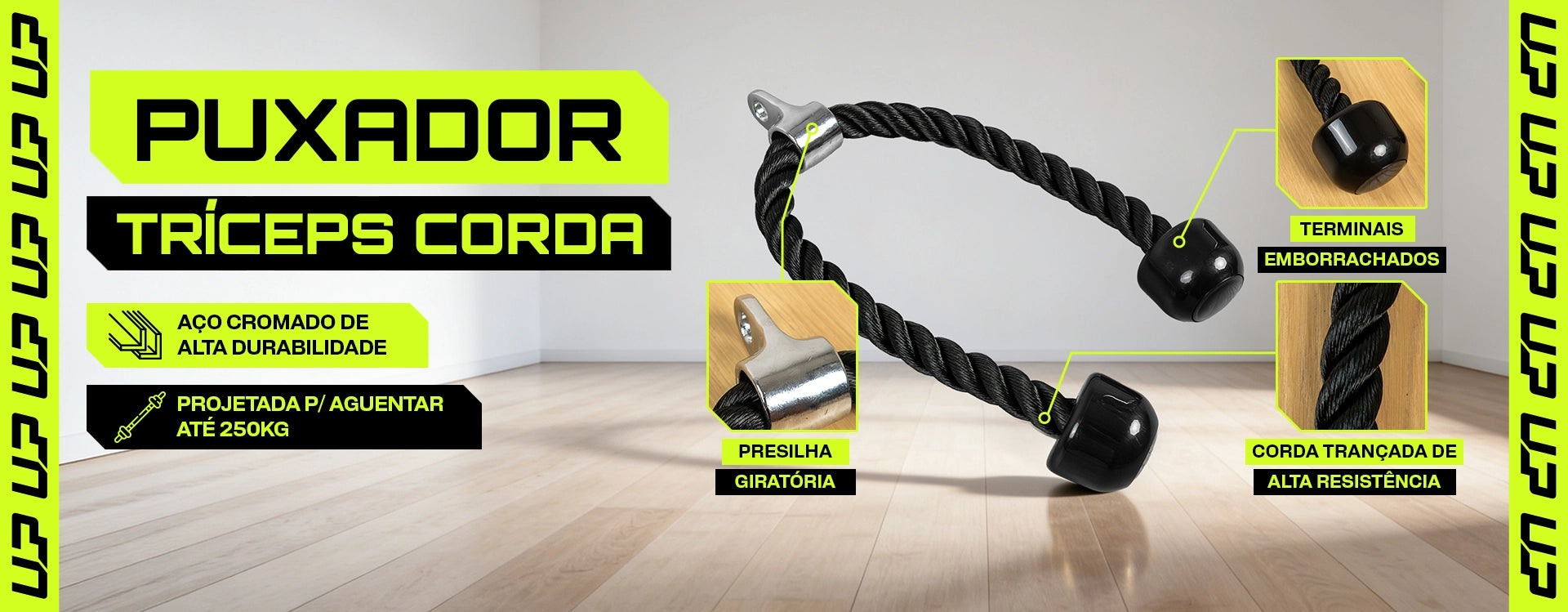 Puxador Tríceps Corda Profissional