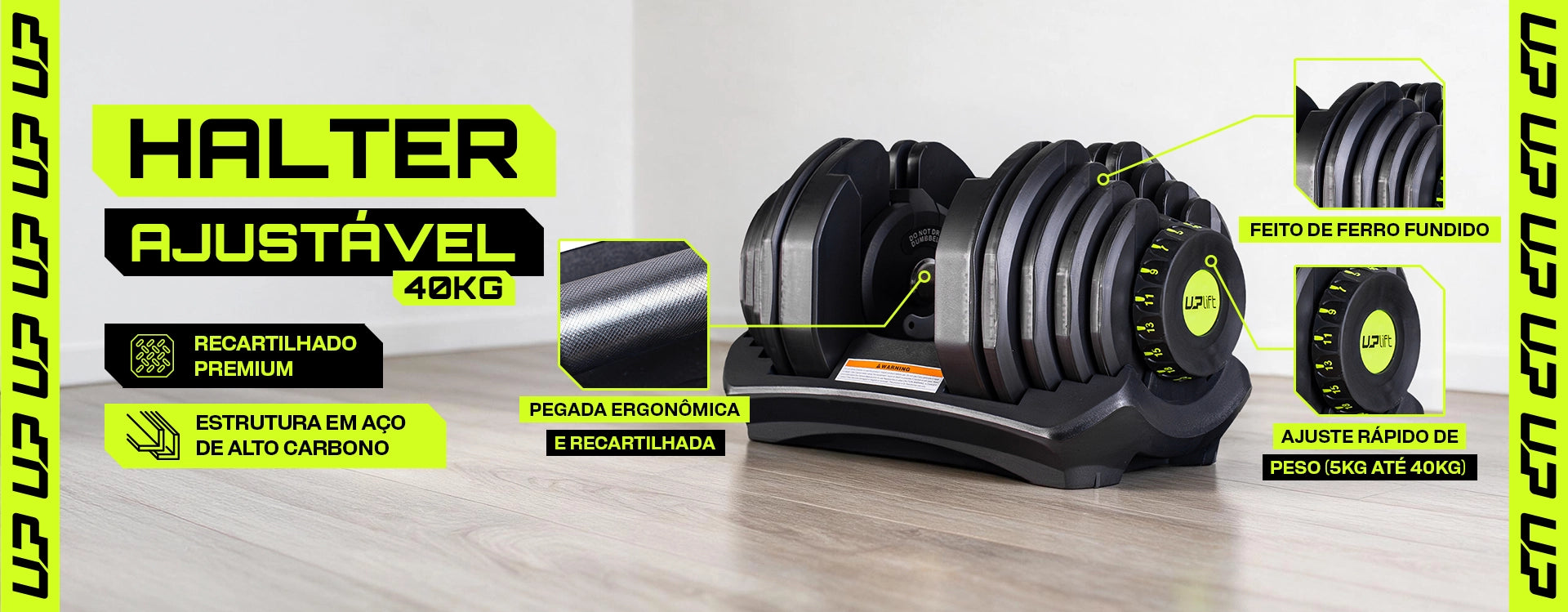 Halter Ajustável 40kg UPLIFT (Unidade)