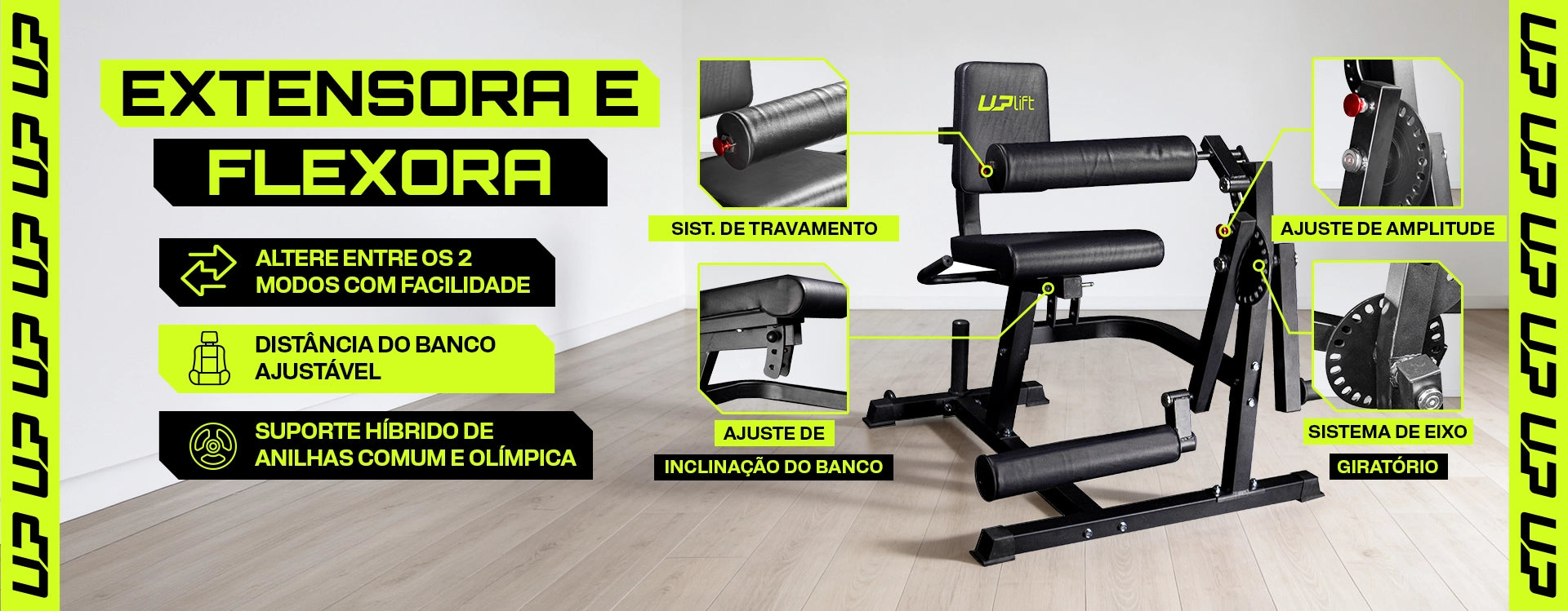 Cadeira Extensora e Flexora 2 em 1 UPLIFT