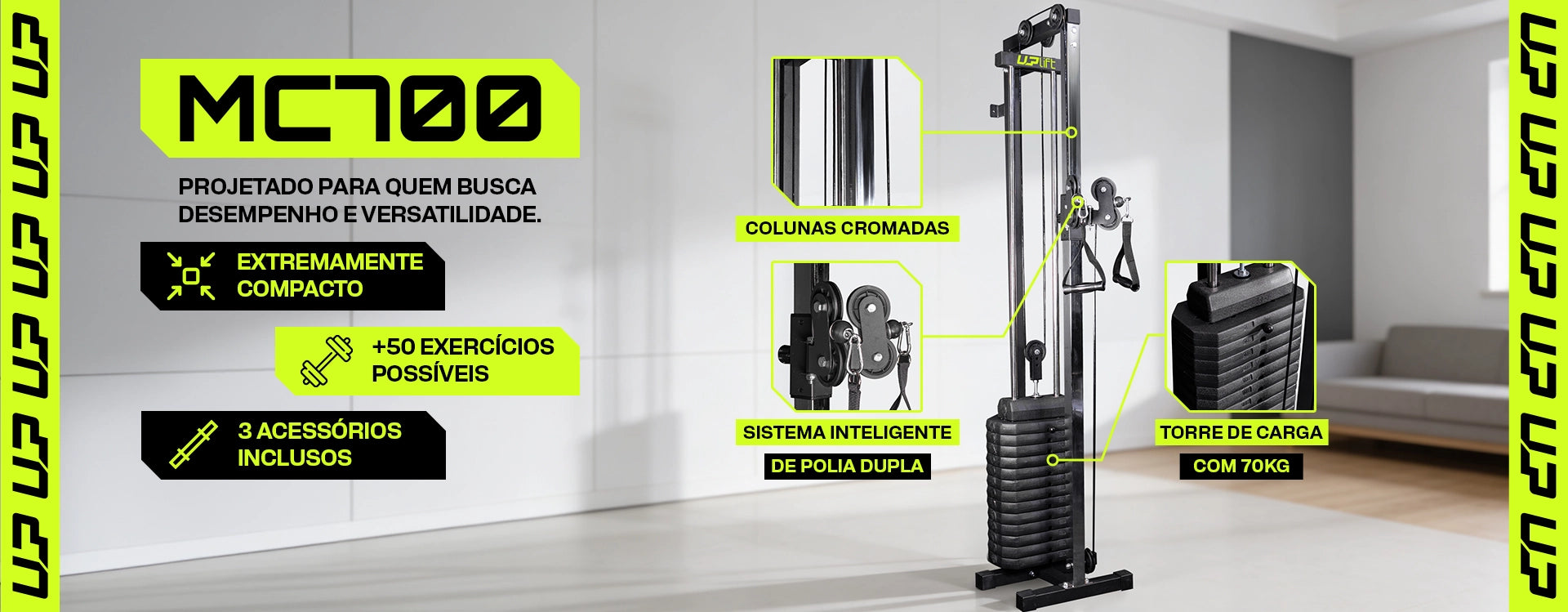 Mono Cross Over 70kg Polia Dupla MC-700 UPLIFT