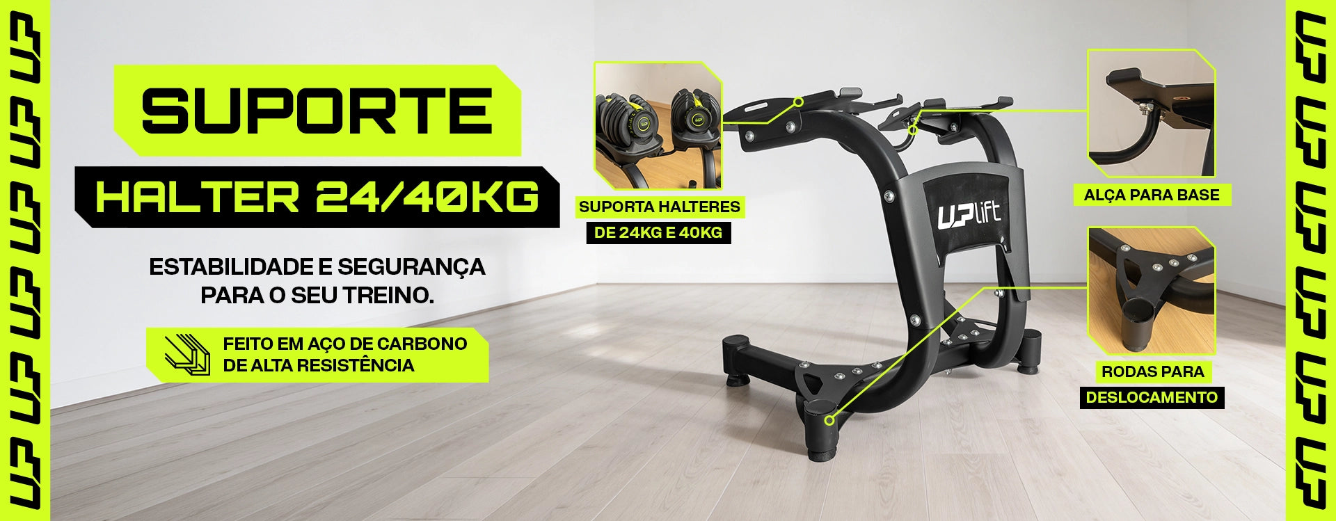 Suporte Par de Halteres Ajustaveis 24/40 Kg Uplift