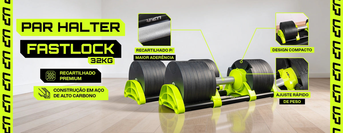 Par Halteres Ajustáveis Fastlock 32kg UPLIFT