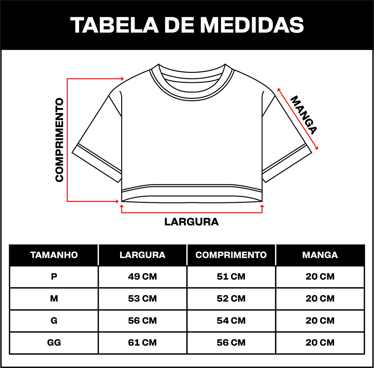 Guia de Tamanhos