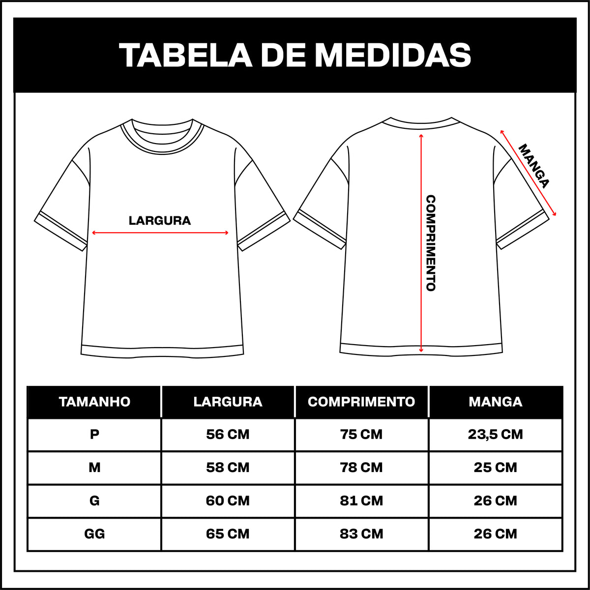 Guia de Tamanhos