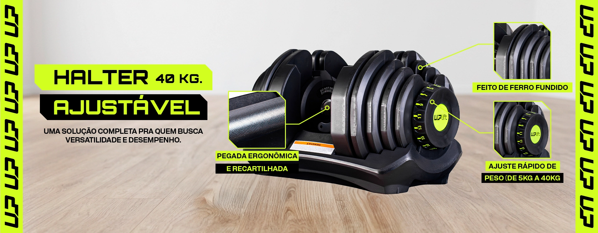 Halter Ajustável 40kg UPLIFT (Unidade)