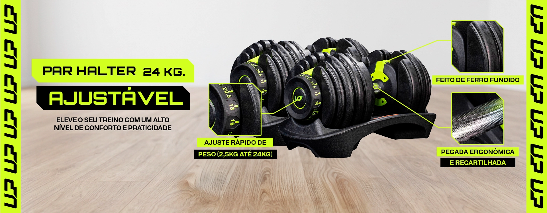 Par Halter Ajustável 24 Kg UPLIFT