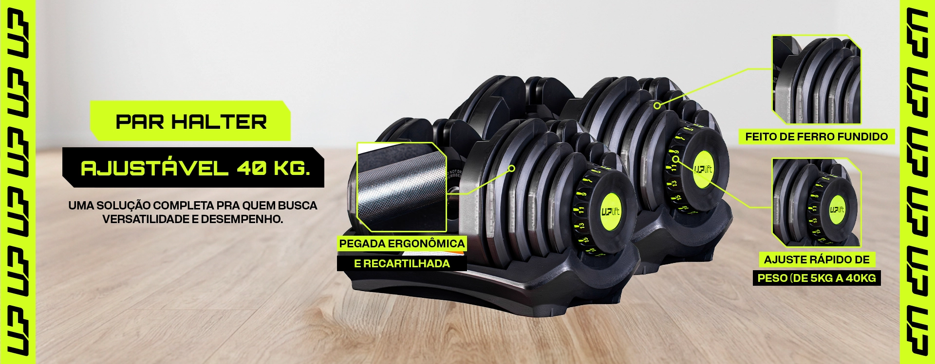 Par Halter Ajustável 40kg UPLIFT